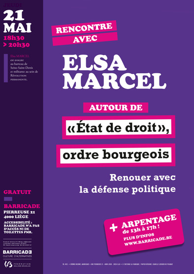 Affiche de la rencontre avec Elsa Marcel